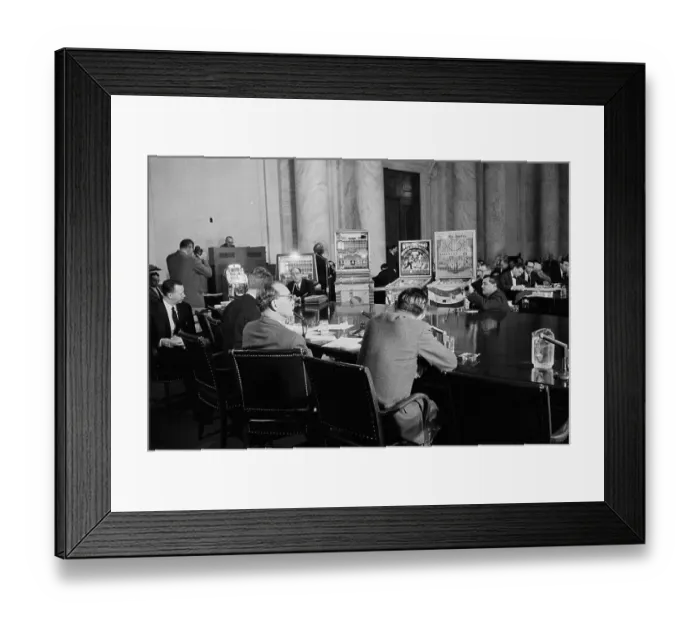 Framed Print : Senator Labor Rackets Meeting Framed Print : Senator Labor Rackets Meeting