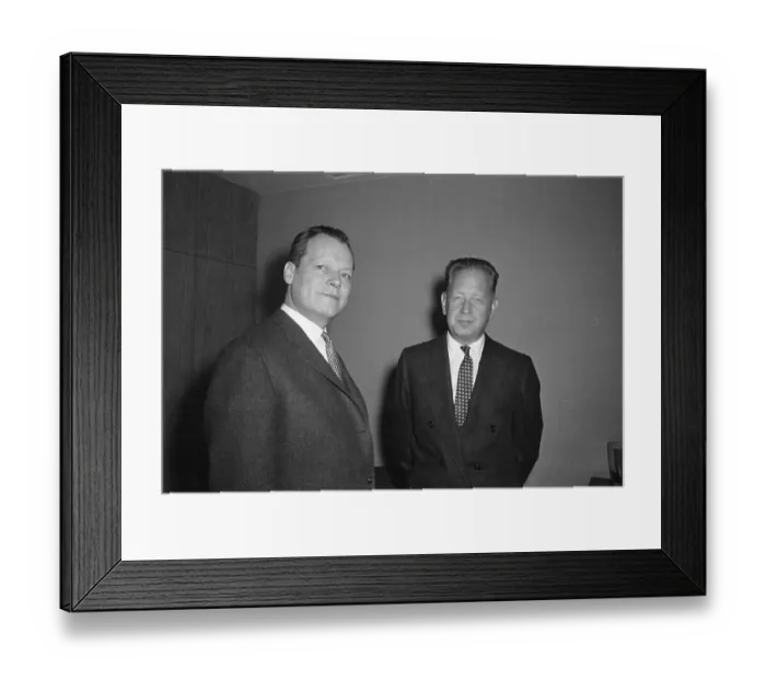 Framed Print : Willy Brandt with Dag Hammarskjold Framed Print : Willy Brandt with Dag Hammarskjold