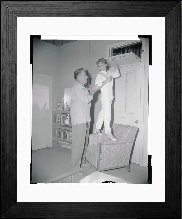 Framed Print : Portrait of Debbie Reynolds and Frank Tashlin Framed Print : Portrait of Debbie Reynolds and Frank Tashlin