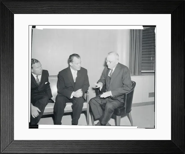 Framed Print : John Foster Dulles and Wily Brandt Framed Print : John Foster Dulles and Wily Brandt