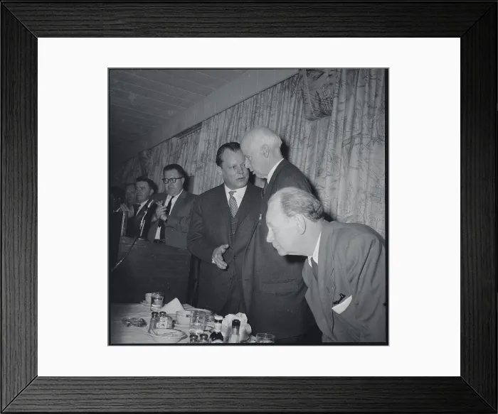 Framed Print : Willy Brandt and Norman Thomas Framed Print : Willy Brandt and Norman Thomas