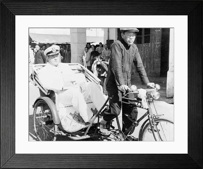 Framed Print : Orson Welles in Pedicab