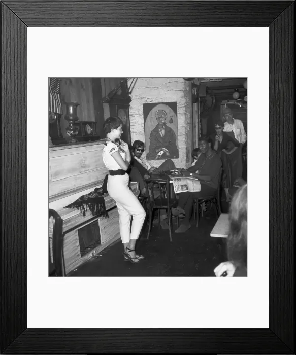 Framed Print : Beatniks Inside a Greenwich Village Coffee Shop Framed Print : Beatniks Inside a Greenwich Village Coffee Shop