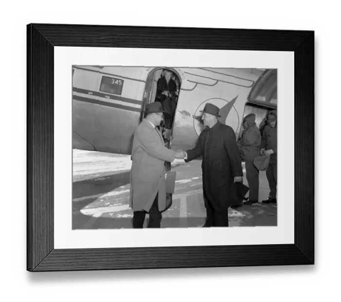 Framed Print : Vince Lombardi Shaking Hands with Dominic Olejniczak Framed Print : Vince Lombardi Shaking Hands with Dominic Olejniczak