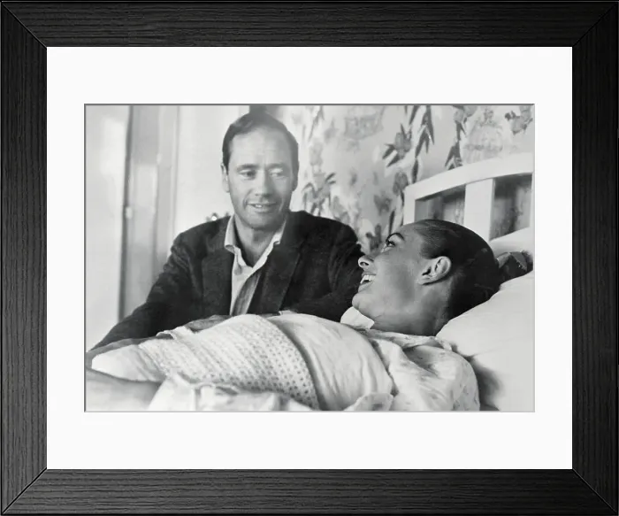 Framed Print : Mel Ferrer at Bedside of Injured Audrey Hepburn Framed Print : Mel Ferrer at Bedside of Injured Audrey Hepburn