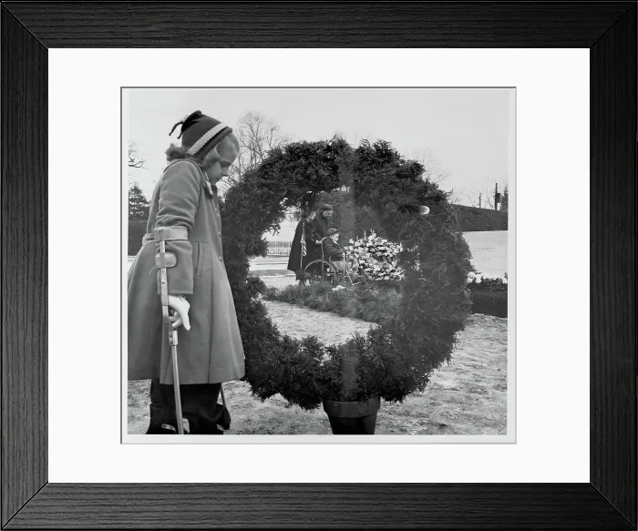 Framed Print : Placing a Wreath on FDR's Grave Framed Print : Placing a Wreath on FDR's Grave