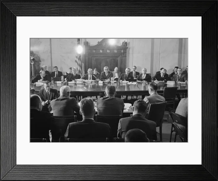 Framed Print : Defense Chiefs At Witness Table In Senat Framed Print : Defense Chiefs At Witness Table In Senat