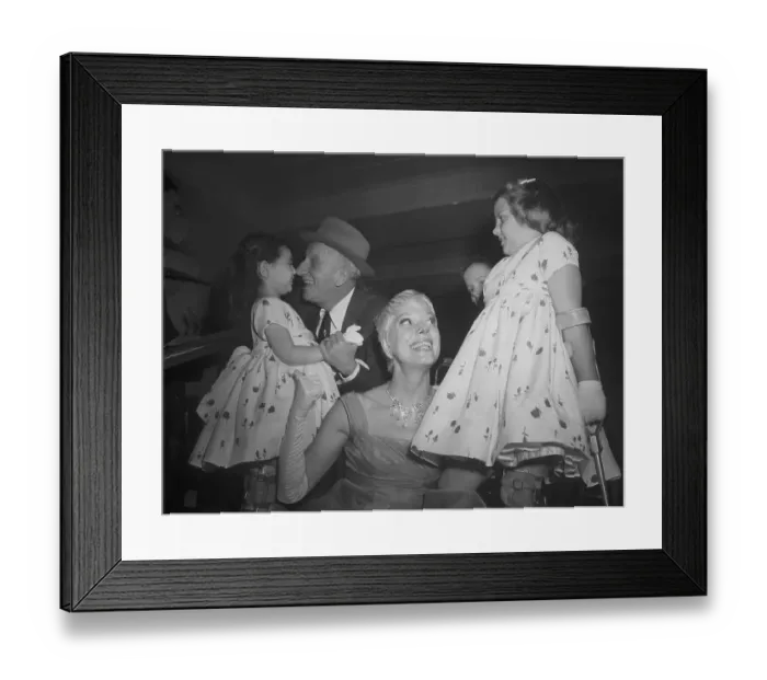 Framed Print : Jimmy Durante and Carol Channing Entertaining Children Framed Print : Jimmy Durante and Carol Channing Entertaining Children