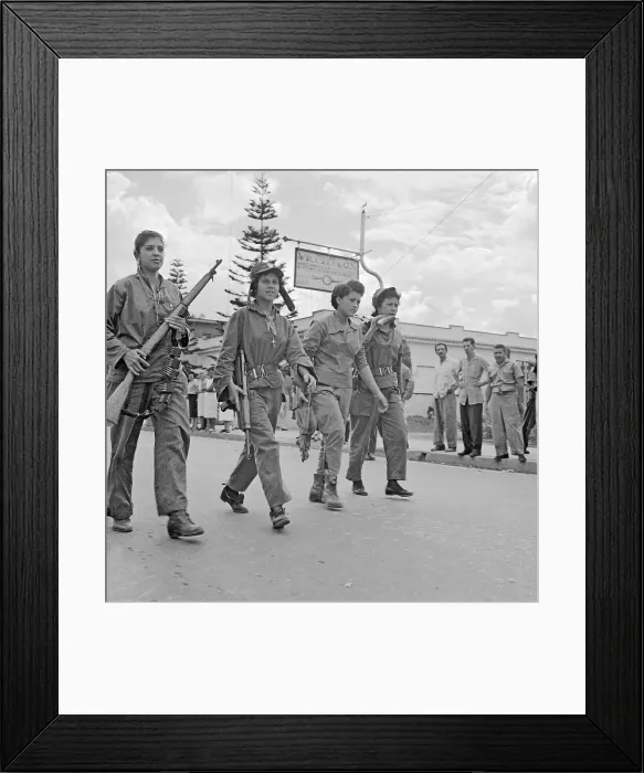Framed Print : Cuban Military Parade