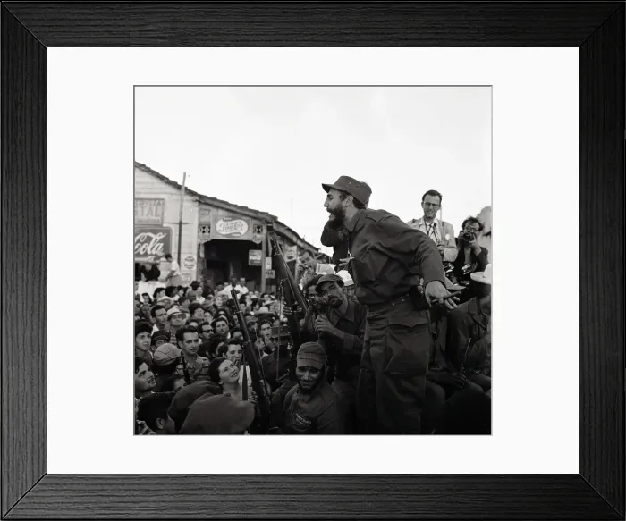 Framed Print : Fidel Castro During March Framed Print : Fidel Castro During March