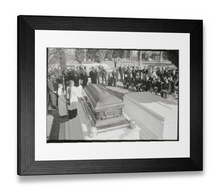 Framed Print : Scene at Burial Site of Cecil B. DeMille