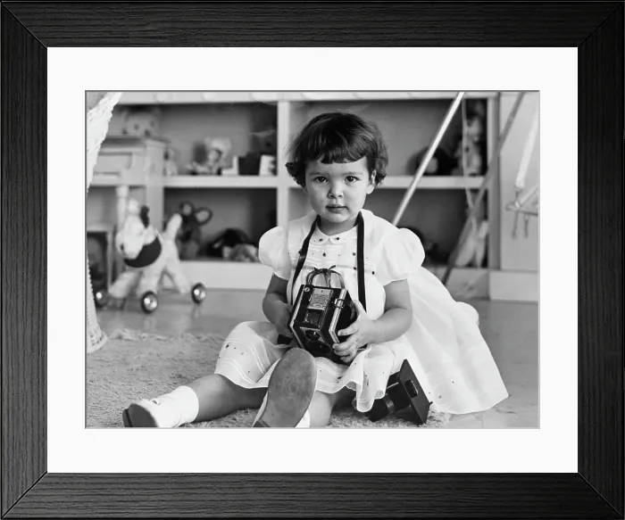 Framed Print : Princess Caroline Holding Box Camera Framed Print : Princess Caroline Holding Box Camera
