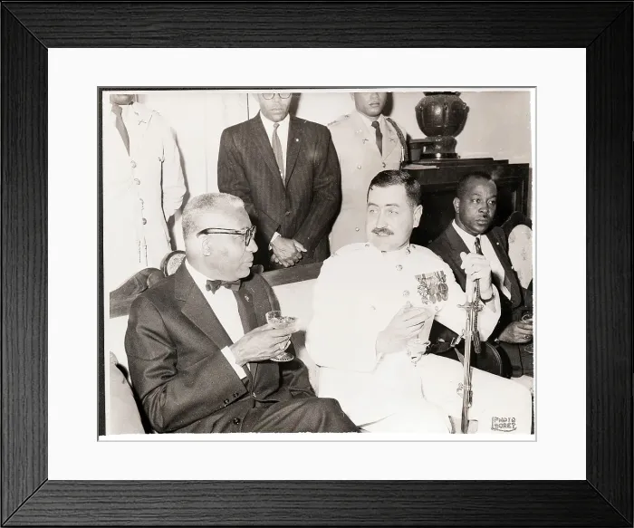 Framed Print : Robert Heinl Speaks with Francois Duvalier Framed Print : Robert Heinl Speaks with Francois Duvalier