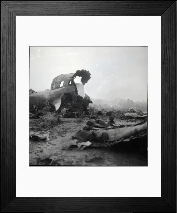 Framed Print : Wreckage of Lufthansa Plane Wreck Framed Print : Wreckage of Lufthansa Plane Wreck