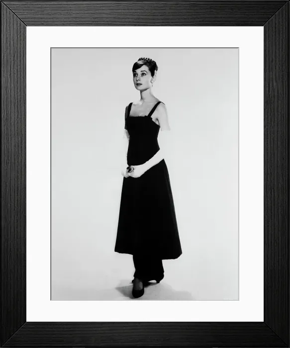 Framed Print : Actress Audrey Hepburn in Evening Gown Framed Print : Actress Audrey Hepburn in Evening Gown