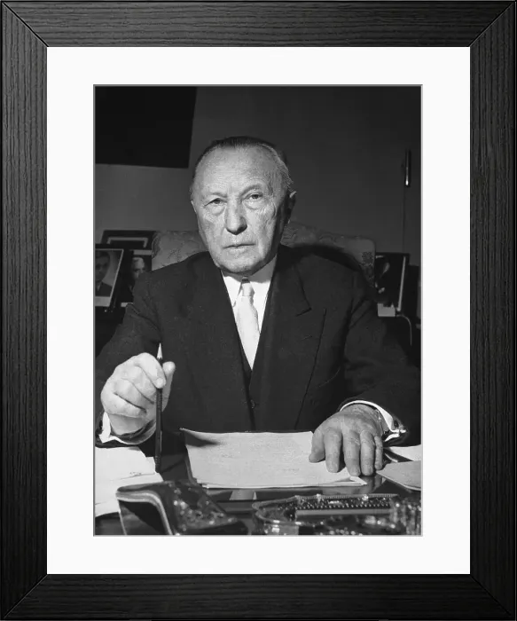 Framed Print : Portrait of Konrad Adenauer Framed Print : Portrait of Konrad Adenauer