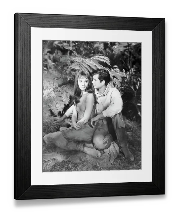 Framed Print : Audrey Hepburn and Anthony Perkins in Green Mansions Framed Print : Audrey Hepburn and Anthony Perkins in Green Mansions