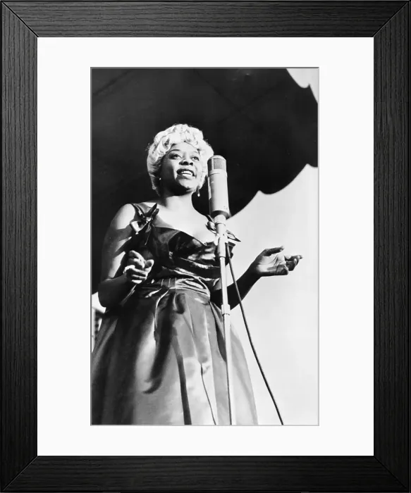 Framed Print : Dinah Washington Singing Framed Print : Dinah Washington Singing