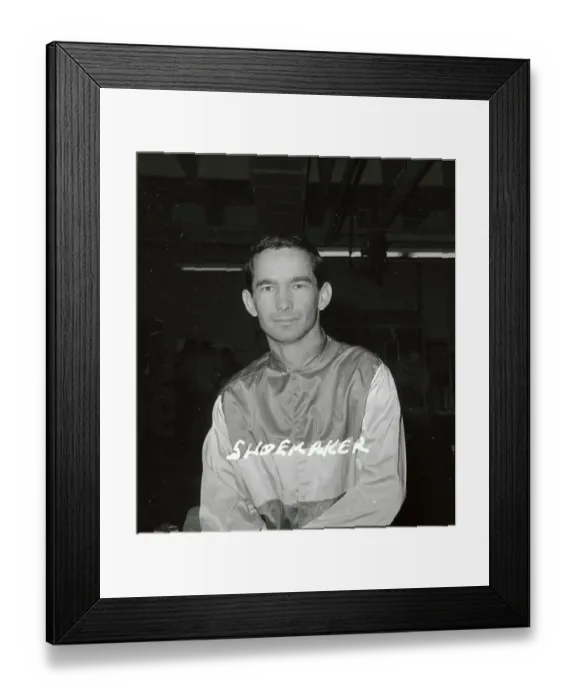 Framed Print : Portrait of Willie Shoemaker Framed Print : Portrait of Willie Shoemaker