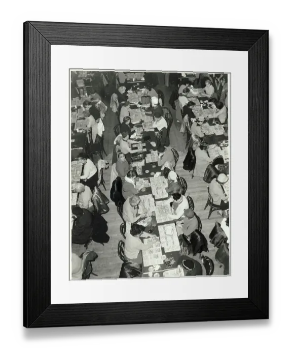 Framed Print : People Playing Bingo Framed Print : People Playing Bingo