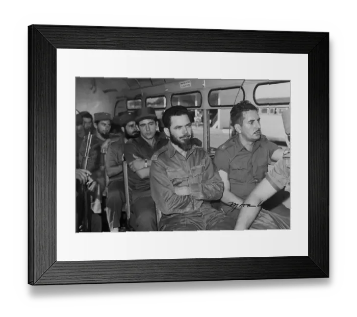 Framed Print : Major Huber Matos Riding in Bus with Others Framed Print : Major Huber Matos Riding in Bus with Others