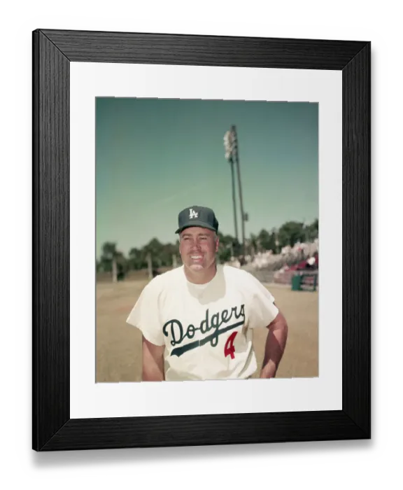 Framed Print : Portrait of Duke Snider Smiling Framed Print : Portrait of Duke Snider Smiling