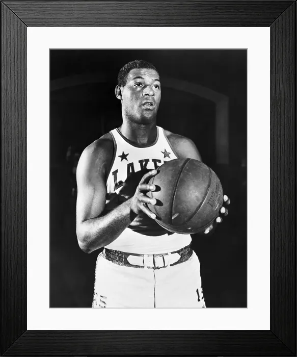 Framed Print : Elgin Baylor Holding Basketball Framed Print : Elgin Baylor Holding Basketball