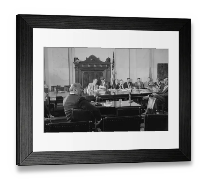 Framed Print : Senate Questioning Attorney Abraham Teitelbaum Framed Print : Senate Questioning Attorney Abraham Teitelbaum