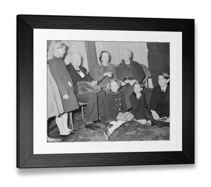 Framed Print : Winston Churchill with Family Framed Print : Winston Churchill with Family