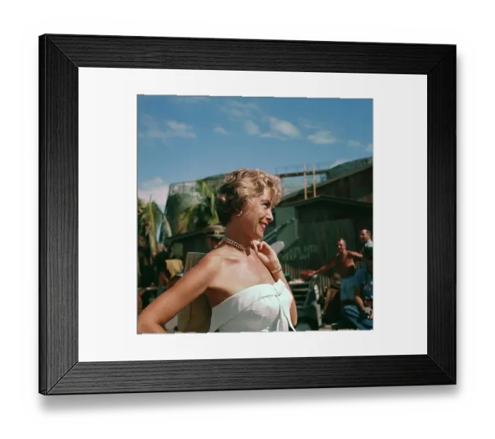 Framed Print : Actress Janet Leigh Filming Outdoors Framed Print : Actress Janet Leigh Filming Outdoors