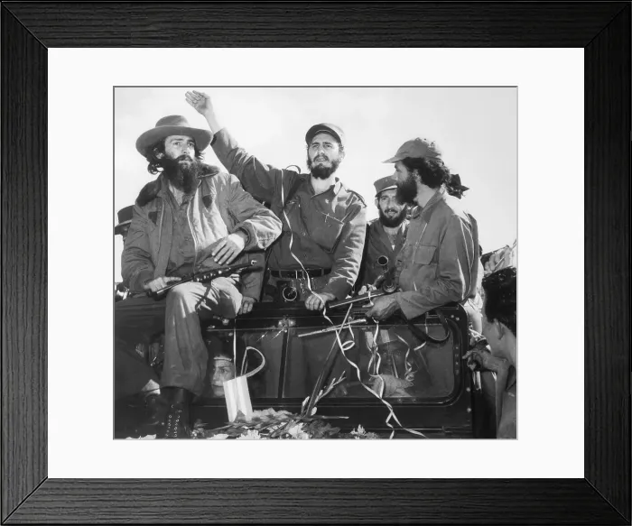 Framed Print : Fidel Castro Waving Framed Print : Fidel Castro Waving