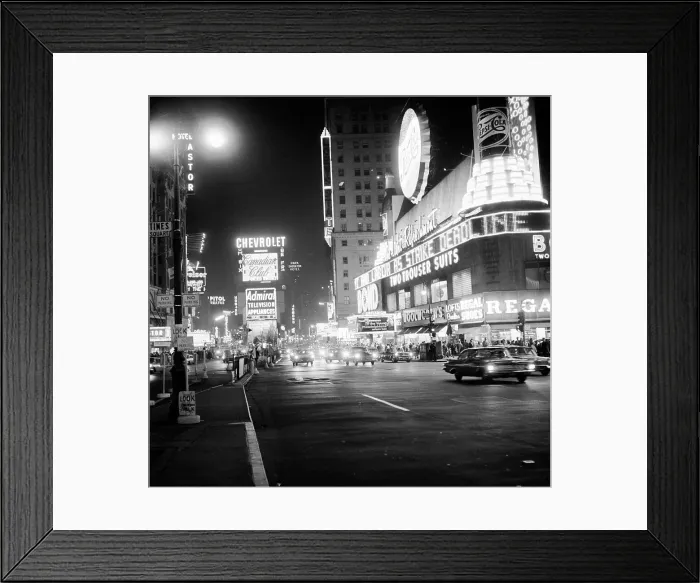 Framed Print : Times Square at Night, 1959 Framed Print : Times Square at Night, 1959