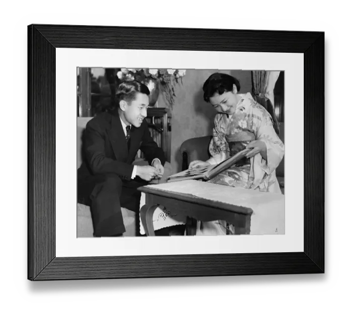 Framed Print : Prince Akihito and His Fiancee Framed Print : Prince Akihito and His Fiancee