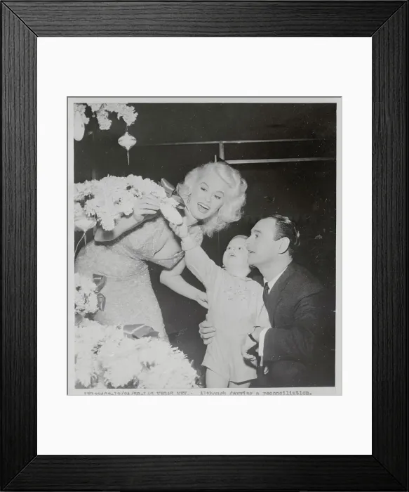 Framed Print : Mamie Van Doren and Ray Anthony with their Son Framed Print : Mamie Van Doren and Ray Anthony with their Son
