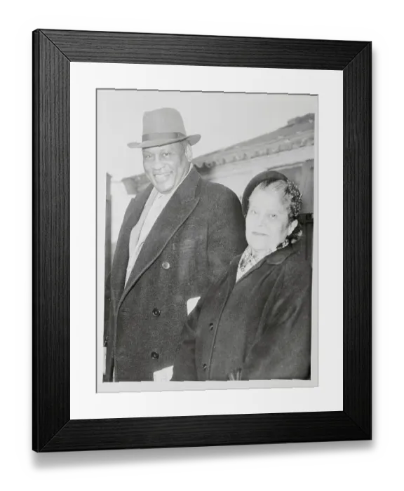 Framed Print : Paul Robeson Posing with His Wife During Concert Tour Framed Print : Paul Robeson Posing with His Wife During Concert Tour