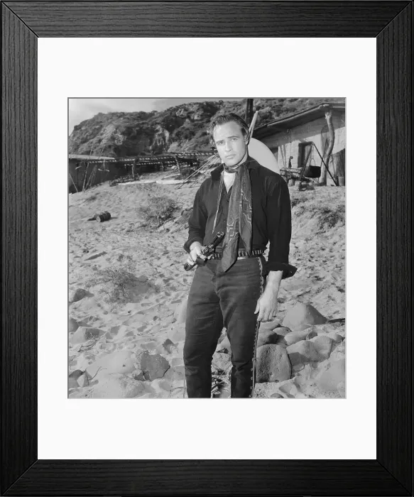 Framed Print : Portrait of Marlon Brando Framed Print : Portrait of Marlon Brando