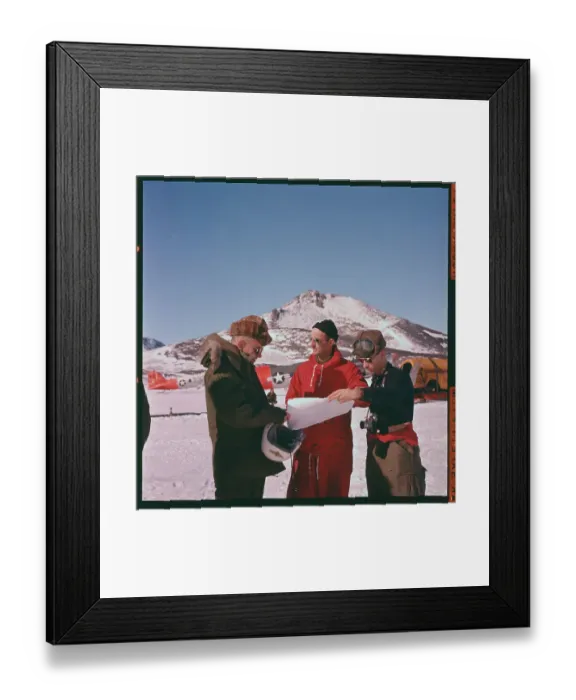 Framed Print : Navy Explorers Discussing Map Framed Print : Navy Explorers Discussing Map