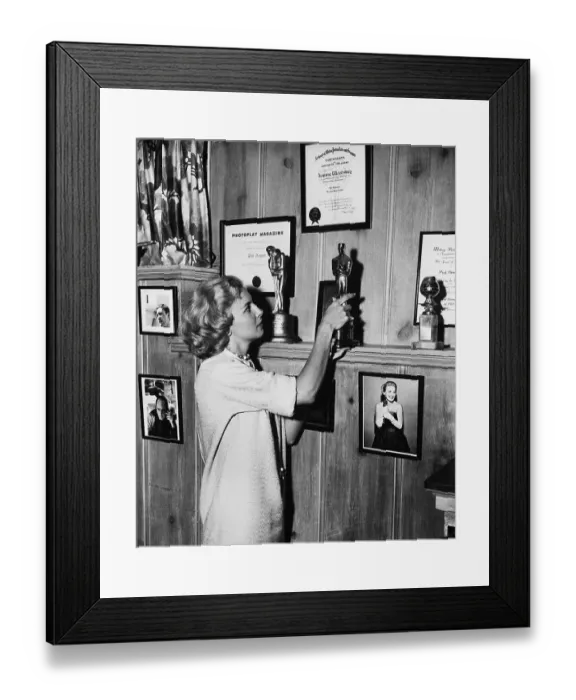 Framed Print : Joanne Woodward Arranging Awards Framed Print : Joanne Woodward Arranging Awards