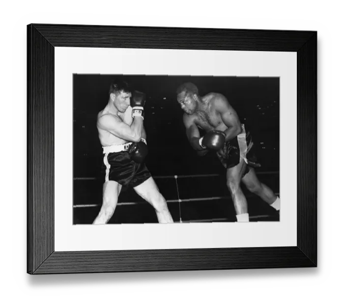 Framed Print : Yvon Durelle and Archie Moore in Boxing Action Framed Print : Yvon Durelle and Archie Moore in Boxing Action