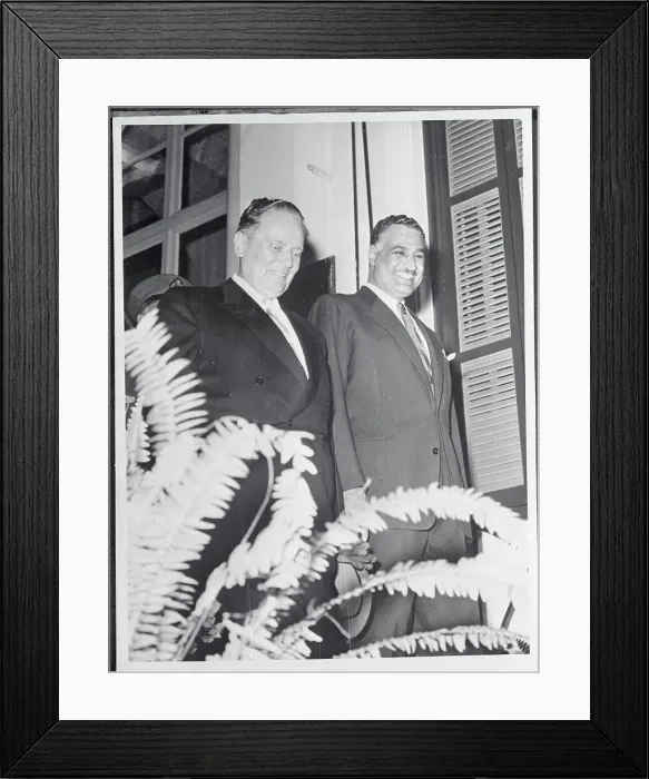 Framed Print : Josip Broz Tito with Gamal Abdul Nasser on Terrace Framed Print : Josip Broz Tito with Gamal Abdul Nasser on Terrace