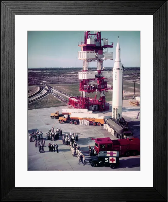 Framed Print : Juno II Launch Crew Posing Together Framed Print : Juno II Launch Crew Posing Together