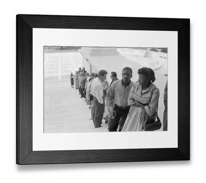 Framed Print : People Standing on Steps of Supreme Court Building