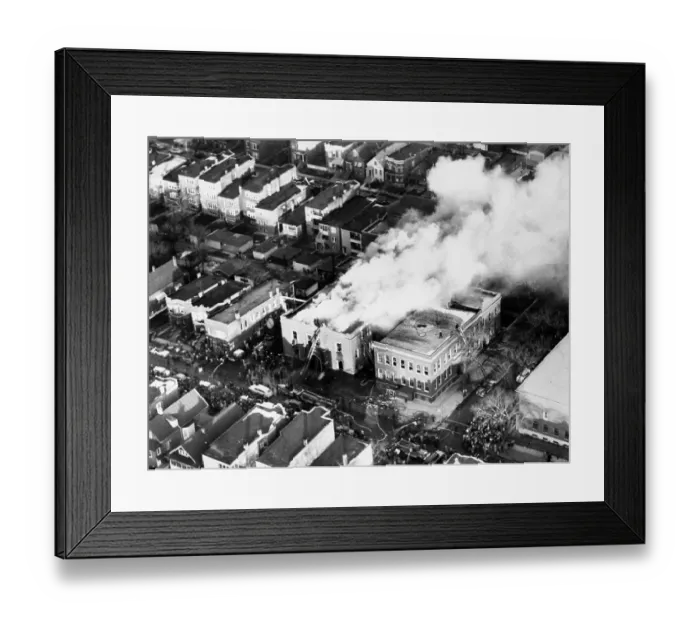 Framed Print : Fire and the Aftermath at Our Lady of the Angels Roman Catholic School Framed Print : Fire and the Aftermath at Our Lady of the Angels Roman Catholic School