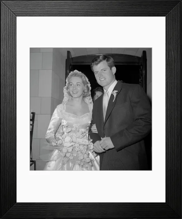 Framed Print : Edward Moore Kennedy Marrying Joan Bennett Framed Print : Edward Moore Kennedy Marrying Joan Bennett
