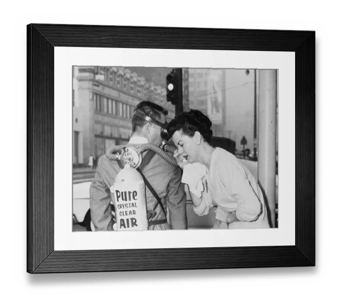 Framed Print : Smog Relief Workers Framed Print : Smog Relief Workers
