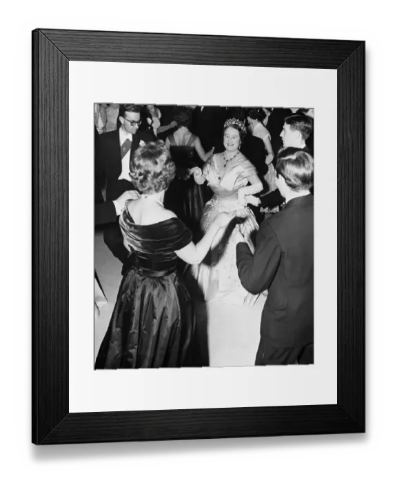 Framed Print : Queen Mother of England Dancing at Ball Framed Print : Queen Mother of England Dancing at Ball