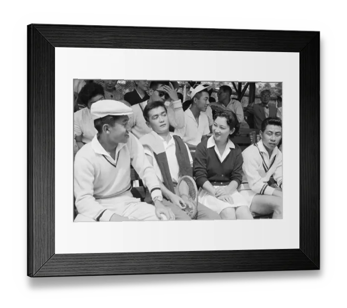 Framed Print : Japanese Crown Prince Akihito with Friends Framed Print : Japanese Crown Prince Akihito with Friends