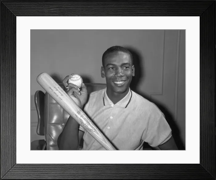 Framed Print : Portrait of MVP Winner Ernie Banks Framed Print : Portrait of MVP Winner Ernie Banks