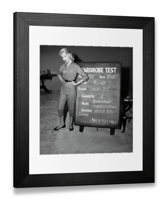 Framed Print : Sandra Dee Models Costume Framed Print : Sandra Dee Models Costume