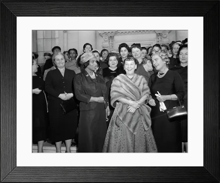 Framed Print : Mamie Eisenhower and Marian Anderson at Luncheon